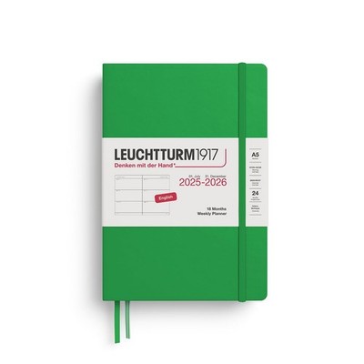 LEUCHTTURM1917 - Weekly Planner Hardcover Medium (A5), Spring Leaf