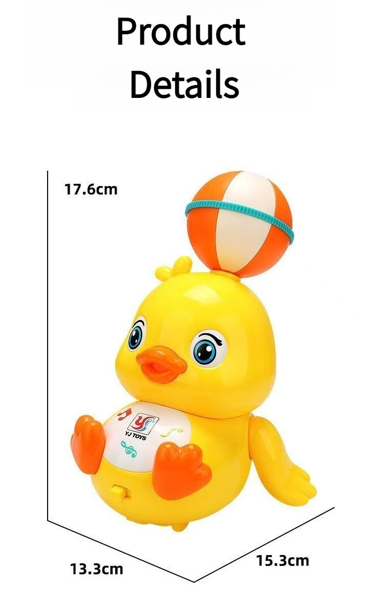 Stunt Ball Balancing Yellow Duck - 360° Rotating Toy for Birthday Parties thumbnail 2