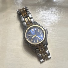 GUESS Waterpro Men's Blue Dial Two-Tone Metal Wristwatch Quartz Water-Resistant