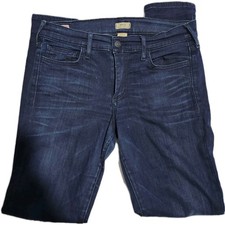 True Religion Halle Mid Rise Super Skinny Denim Blue Jeans Dark Wash Size 28