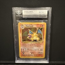 1999 Pokemon Game Base Set Unlimited #4 Charizard Holo Rare BGS altered