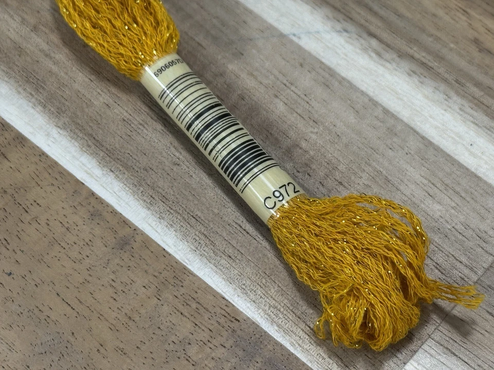 ✅DMC Embroidery Floss ✅Box of 6 Skeins ✅Art. 617 ✅ Mouline Special Etoile ✅Gold - Image 3 of 4