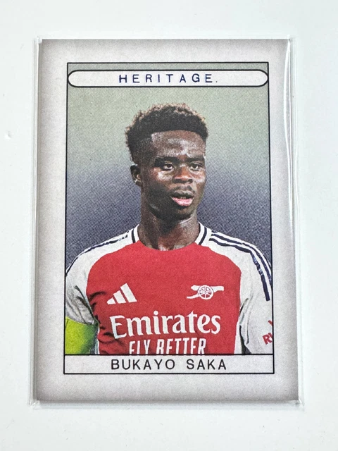 2024-25 Futera Unique Arsenal Heritage Blue #20 Bukayo Saka 04/07