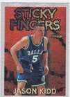 Topps 1996-97 Sticky Fingers Jason Kidd #19 Dallas Mavericks NBA Insert