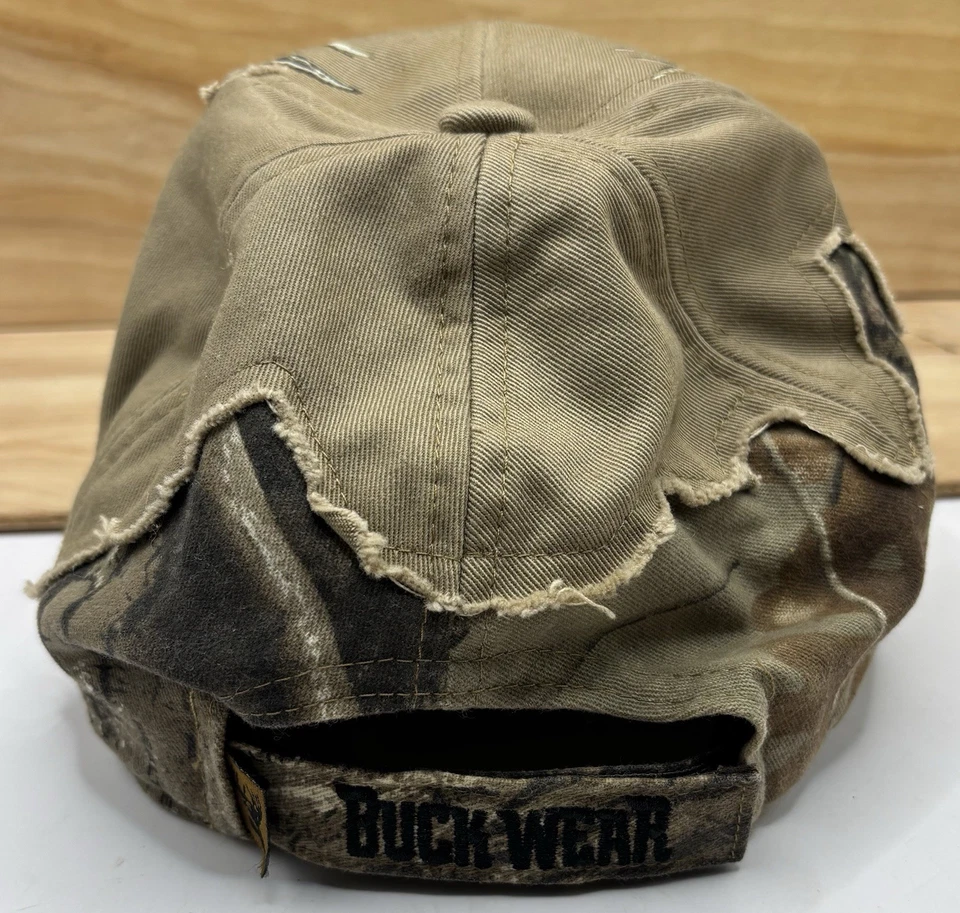 Buck Wear Hat Cap Strap Back Adjustable Mens Brown Camo Deer Predator Hunting - Image 3 of 4
