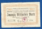07 088 emergency money city of Singen am Hohentwiel 20 billion Mark, 29.10.1923