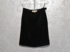 VALENTINO Boutique Vintage Black Velvet Pencil Skirt Made In Italy Women's 8