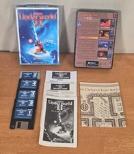 Ultima Underworld II Labyrinth Worlds IBM PC Big Box Game 3.5" Complete CIB Map