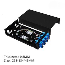 12-core SC single-mode fiber optic terminal box 0.8MM with flange and pigtail
