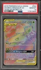 Pokemon Celebi & Venusaur GX Team Up Secret Rare #182 DAMAGED SLAB PSA 10