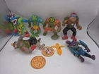Vintage 1988-91 TMNT Figures lot of 6 And Accessories Missing Parts