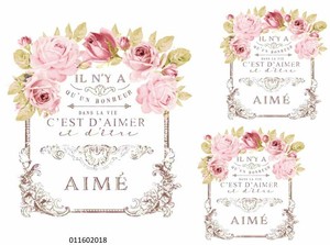 Vintage Image Xl Paris French Floral Sign Shabby Waterslide Decals