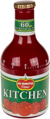 Küchentimer Neuheit Ketchup Flasche Design bis zu 60 Minuten Dauer