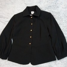 Cabi Jacket Womens 4 Black Blazer Military Button Up Band Career Preppy Comfort