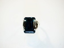 Wonderful Artistic Wire Wrapped Topaz ring Sterling Silver size 11.5