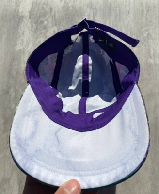NIKE RF CAP (紫/白ロゴ) 希少デザイン 新品・タグ付き Nike ATMOS NRG AW84 Zm AIR logo Spectrum QS Aerobill Adj