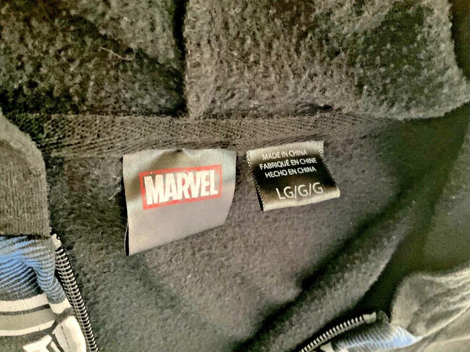 Sudadera con Capucha MARVEL Black Panther Negra Cremallera Completa Juvenil Talla (L) Gráfico Frontal Completo Foto 3 de 4