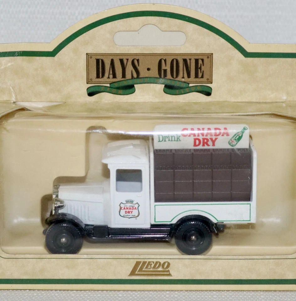 Lledo Days Gone ~ Canada Dry Gingerale 1934 Chevrolet furgoneta botella tarjeta sin perforar Foto 2 de 4