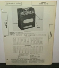 SAMS PHOTOFACT SERVICE MANUAL 26-19 MASCO MODEL MAP-15 