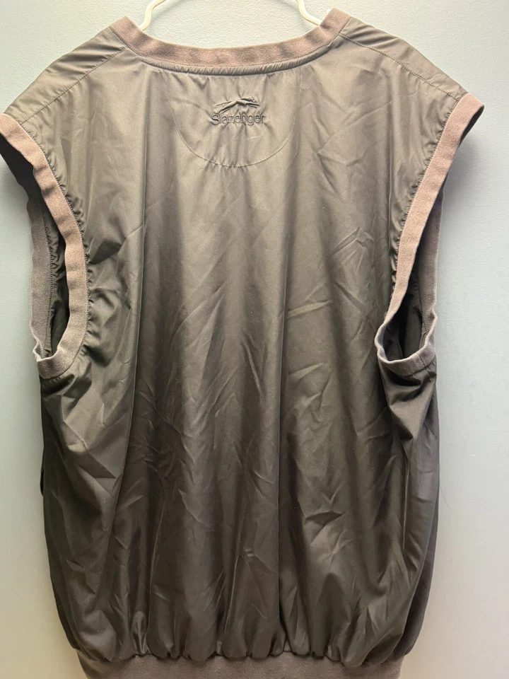 VINTAGE GOLF Sleeveless VEST XL SLAZENGER VTG Black Oberlin Club embroidered - Image 2 of 4