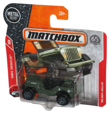 Matchbox MBX Schutz 29/30 (2017) Grün '43 Jeep Willys Spielzeug Auto 121/125 - (