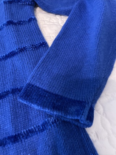 The Quaker Factory Sweater Women’s Size L NWT Angels W Beads Blue Zipper - Picture 6 of 10