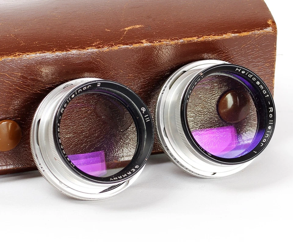 Rollei HFT Set Rolleinar 1 & 2 Filter Yellow UV Red Orange Lens Hood RIII R3 •• - Image 3 of 4