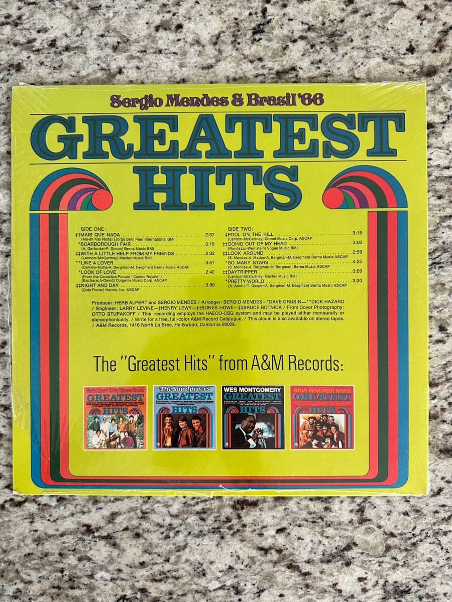 Sergio Mendes & Brasil '66 - Greatest Hits OG Vinyl LP, Capitol