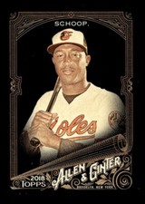 2018 TOPPS ALLEN GINTER X BASEBALL BASE CARD #79 JONATHAN SCHOOP ORIOLES