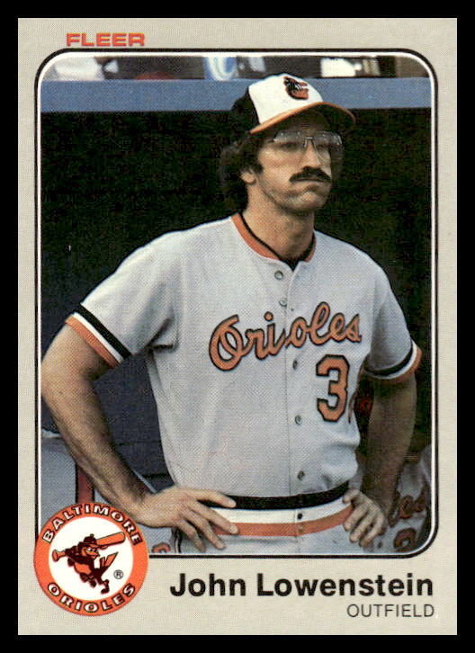 1983 Fleer  John Lowenstein #63 Baltimore Orioles Baseball Card