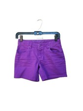 Arizona Jean Co. Girls Purple Denim Shorts SIZE 14 Cotton Blend Solid