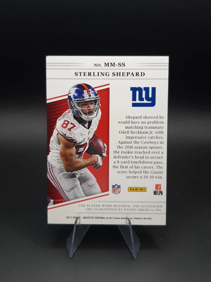 2017 Panini Majestic Majestic Material Auto /25 Sterling Shepard #MM-SS Auto - Image 2 of 2
