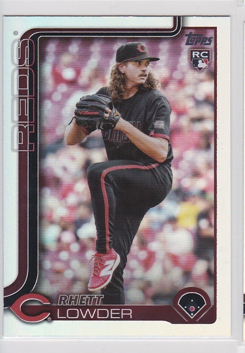 2025 Topps Series 1 RHETT LOWDER Cincinnati Reds Rookie RAINBOW FOIL #205