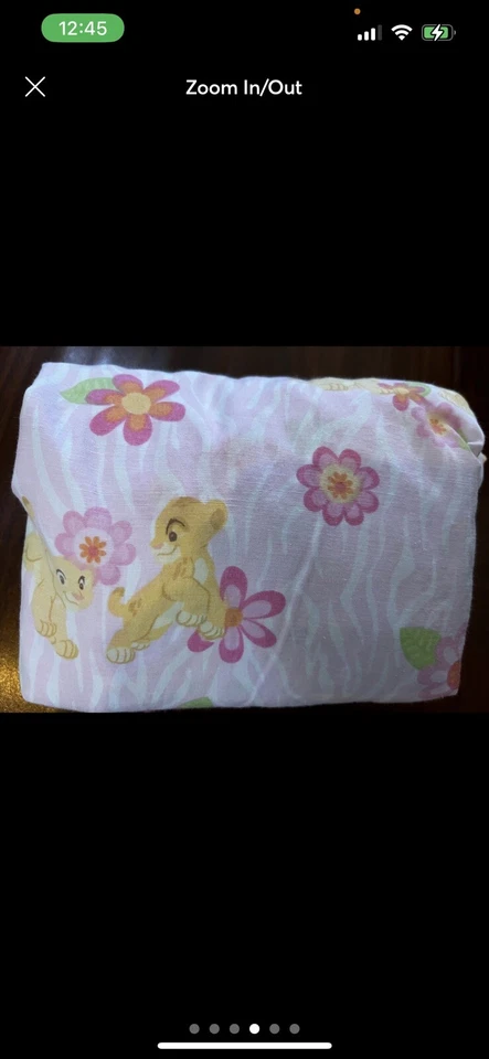 Disney Bebé Rey León Nala’s Rosa Selva Guardería Cuna Sábana Ajustable Estampado Retirado Foto 4 de 4