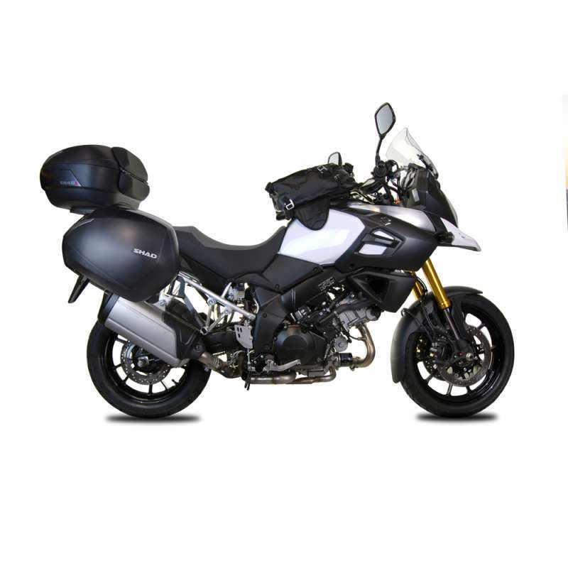 Fixations 3P SYSTEM SHAD Suzuki DL 1000 pour équiper votre moto de valises robustes noires