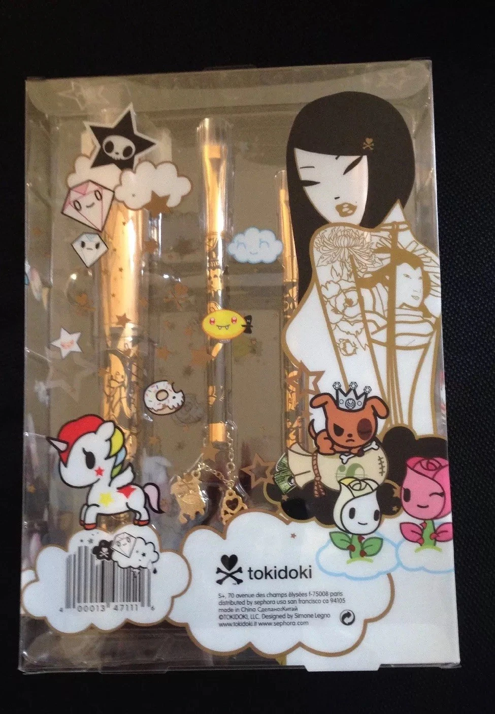 Tokidoki Pittura Brush Set 24 Karat Edition New In The Box Set