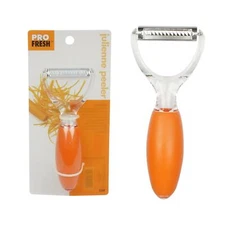 1 Pro Fresh Julienne Shredder For Carrot Cucumber Zucchini Clear & Orange Color