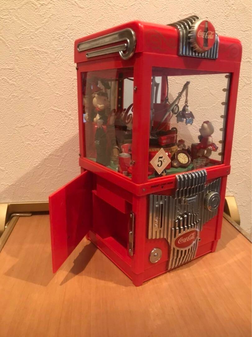 COCA COLA COIN BANK by ENESCO vintage ARCADE MACHINE CRANE CLAW TOY