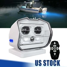 Boat Remote Control Spotlight Truck Car Marine Remote Searchlight 12V 60W 6500K