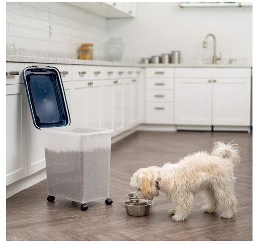 40 lb Pet Food Storage Container Large Dry Bin for Dog Cat Bird BPA Free Wheels - Picture 17 of 24