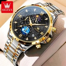 Waterproof Quartz Watch Men's OLEVS Luminous Luxury Date Men Business Strap