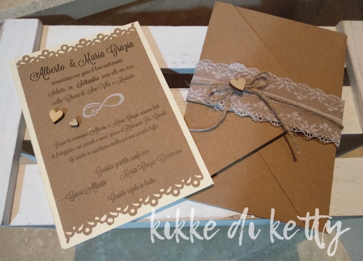 Le più belle Partecipazioni Shabby Chic - Campione Gratis