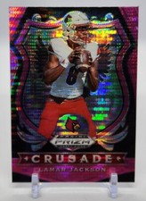 Lamar Jackson 2020-21 Panini Prizm Draft Picks Pink Pulsar #70 Ravens