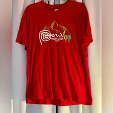 Authentic Machu Picchu Peru T Shirt Inca Cusco llama mountain Size Large