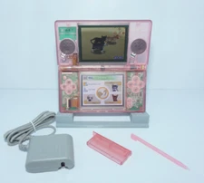Nintendo DS Lite Transparent Clear Cherry Pink Handheld System with Charger