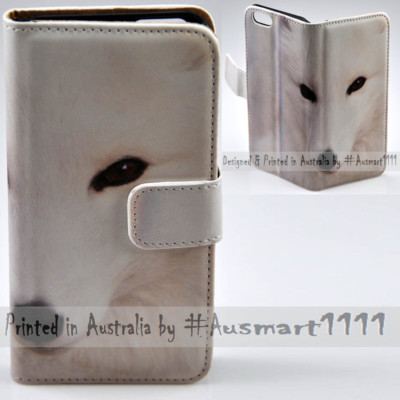 For Samsung Galaxy Note Series - White Fox Print Wallet Mobile Phone Case Cover