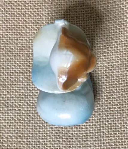 Vintage süßer Welpe Hund im blauen Stiefel Figur 1970 Kitsch Cottage Core Coastal - Bild 5 von 7