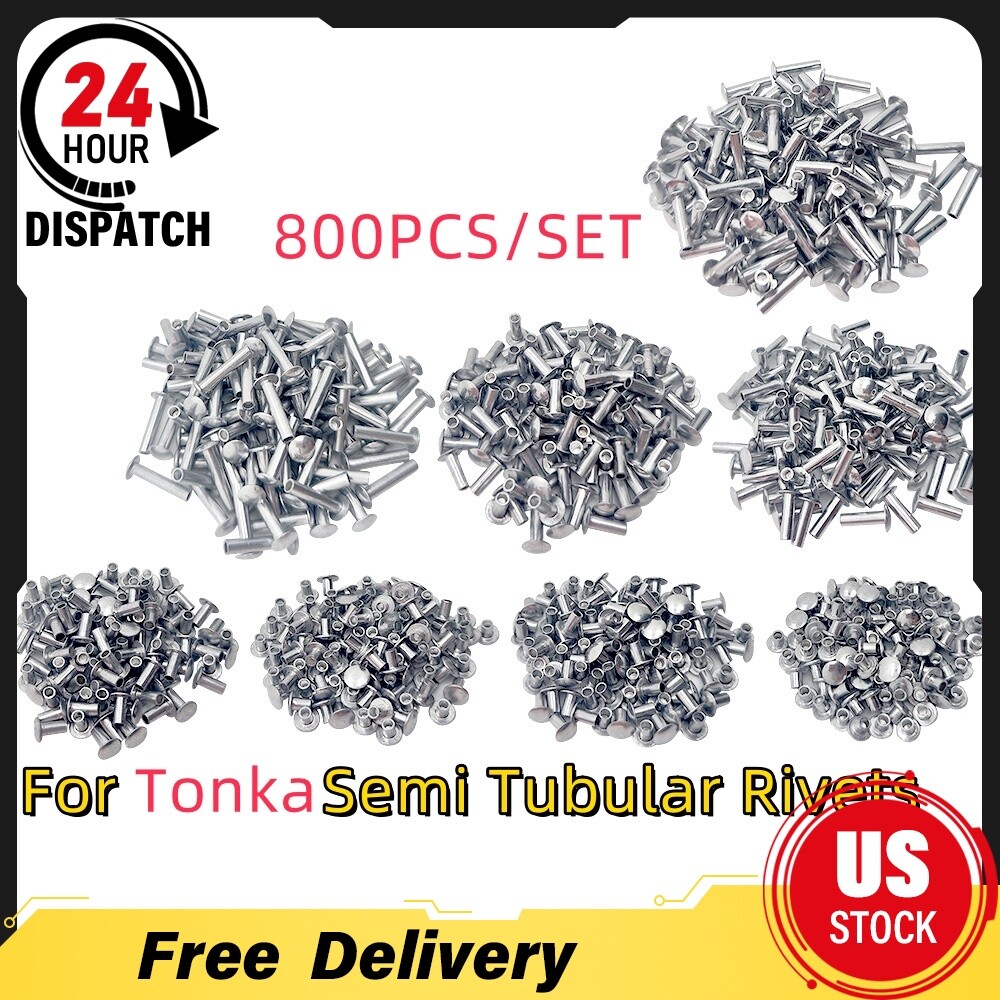 800 pcs??Semi Tubular Rivets For Tonka 1/8
