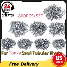 800 pcs??Semi Tubular Rivets For Tonka 1/8" Diameter Super Assortment Toy Parts