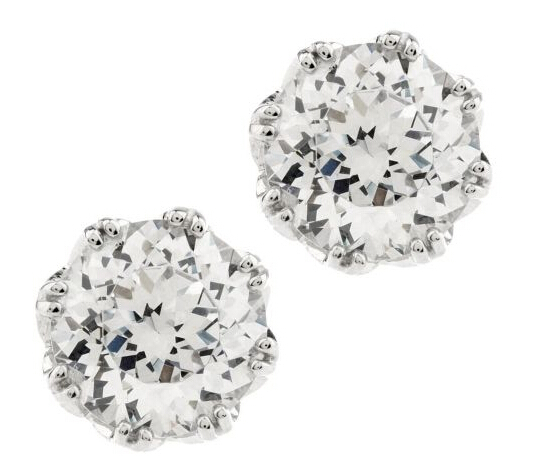 Qvc Tacori Iv Diamonique Epiphany 4 30 Cttw Bloom Round Studs Ebay